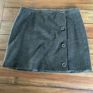 Prana Nicky Wool Lined Mini Skirt Women's Size 8 EUC Gray Black